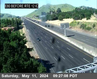 Timelapse image near TV904 -- I-80 : AT BEFORE TRE 12 IC, Fairfield 0 minutes ago