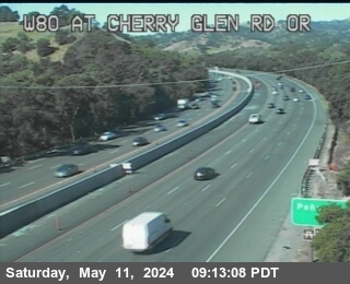 Timelapse image near TV993 -- I-80 : AT CHERRY GLEN RD OR, Vacaville 0 minutes ago