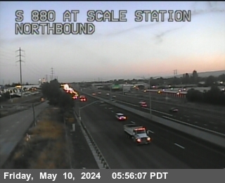 Timelapse image near TVB04 -- I-880 : AT TRUCK SCALES, Fremont 0 minutes ago