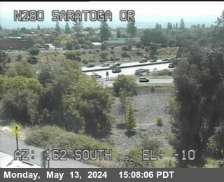 Timelapse image near TVB89 -- I-280 : Saratoga Onramp, San Jose 0 minutes ago