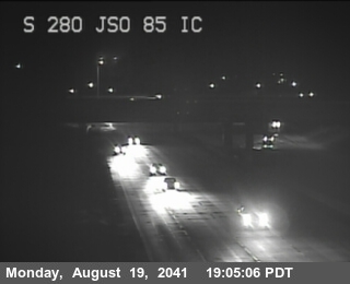 Timelapse image near TVC43 -- I-280 : Just South Of SR-85, Cupertino 0 minutes ago