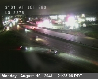 Timelapse image near TVC62 -- US-101 : S101 at JCT 880, San Jose 0 minutes ago