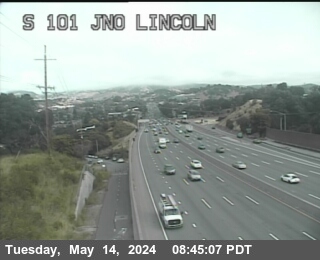 Timelapse image near TVE85 -- US-101 :  JNO LINCOLN AV, San Rafael 0 minutes ago