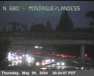 Timelapse image near TVF56 -- I-680 : Just North Of Landess Avenue, Milpitas 0 minutes ago