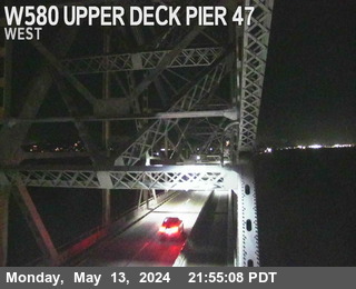 Timelapse image near TVR04 -- I-580 : Upper Deck Pier 47, San Quentin 0 minutes ago