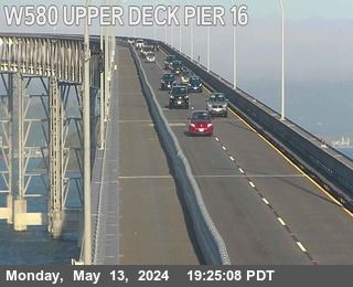 Timelapse image near TVR10 -- I-580 : Upper Deck Pier 16, San Quentin 0 minutes ago