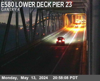 Timelapse image near TVR24 -- I-580 : Lower Deck Pier 23, San Quentin 0 minutes ago