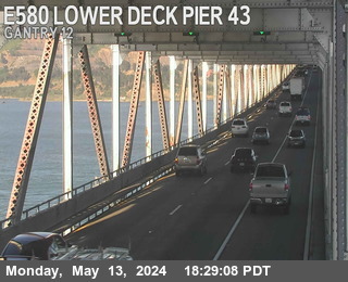 Timelapse image near TVR34 -- I-580 : Lower Deck Pier 43, San Quentin 0 minutes ago