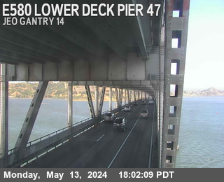 Timelapse image near TVR36 -- I-580 : Lower Deck Pier 47, San Quentin 0 minutes ago