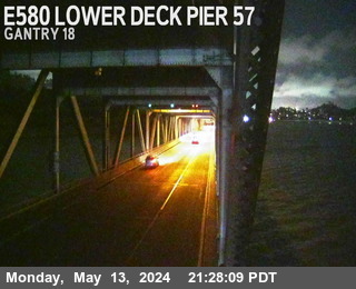 Timelapse image near TVR41 -- I-580 : Lower Deck Pier 57, Richmond 0 minutes ago