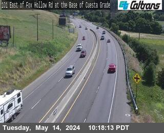 Timelapse image near US-101 : Fox Hollow, San Luis Obispo 0 minutes ago
