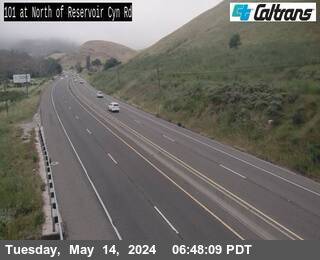 Timelapse image near US-101 : North of Reservoir Canyon Road, San Luis Obispo 0 minutes ago