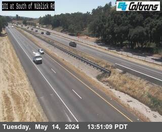 Timelapse image near US-101 : South of Niblick Road, Paso Robles 0 minutes ago