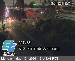 Timelapse image near I-10 : (88) Normandie Ave On-Ramp, Culver City 0 minutes ago