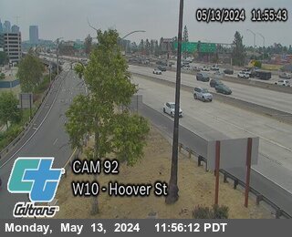 Timelapse image near I-10 : (92) Hoover St On-Ramp, Culver City 0 minutes ago