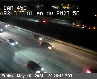 Timelapse image near I-210 : (450) Allen Ave On-Ramp, Pasadena 0 minutes ago