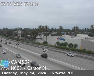 Timelapse image near I-605 : (504) Carson St Off-Ramp, Long Beach 0 minutes ago