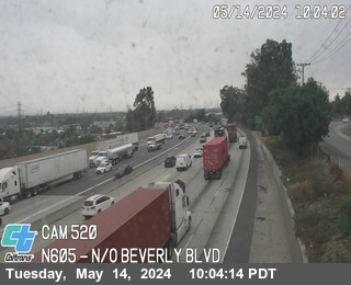 Timelapse image near I-605 : (520) North of  Beverly Blvd, Whittier 0 minutes ago