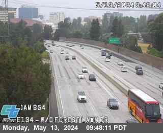 Timelapse image near SR-134 : (654) West of Forest Lawn, Burbank 0 minutes ago