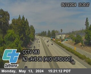 Timelapse image near SR-2 : (583) Ave 36 (West of Verdugo), Los Angeles 0 minutes ago