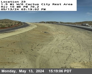 Timelapse image near I-10 : (530) 1.5 w/o Cactus City Rest Area, Cactus City 0 minutes ago