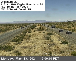 Timelapse image near I-10 : (541) West of Eagle Mountain Rd, Desert Center 0 minutes ago