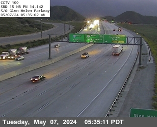 Timelapse image near I-15 : (100) S of Glen Helen Parkway, San Bernardino 0 minutes ago
