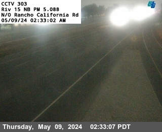Timelapse image near I-15 : (303) N/O Rancho California Road , Temecula 0 minutes ago