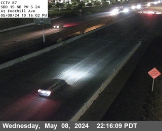 Timelapse image near I-15 : (87) Foothill Blvd., Rancho Cucamonga 0 minutes ago