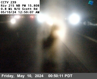Timelapse image near I-215 : (239) North of Scott Road, Menifee 0 minutes ago